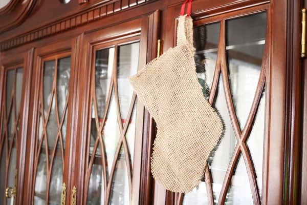 burlap stocking