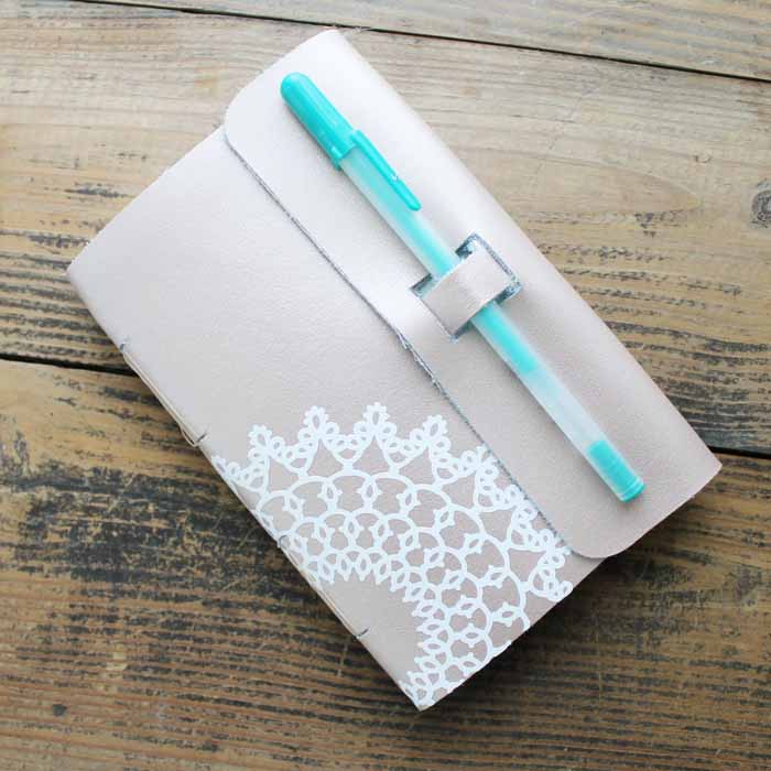Your finished leather notebook is a perfect homemade project or a thoughtful gift!