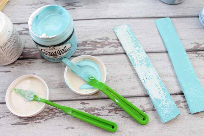 how to use coastal paint for a worn beach finish