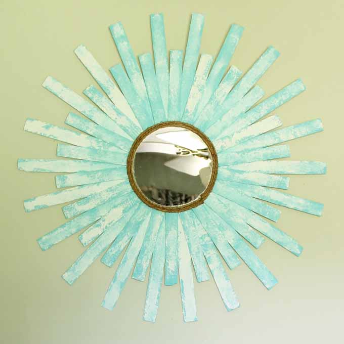 Sunburst Mirror with Paper Ephemera - Angie Holden The Country Chic Cottage