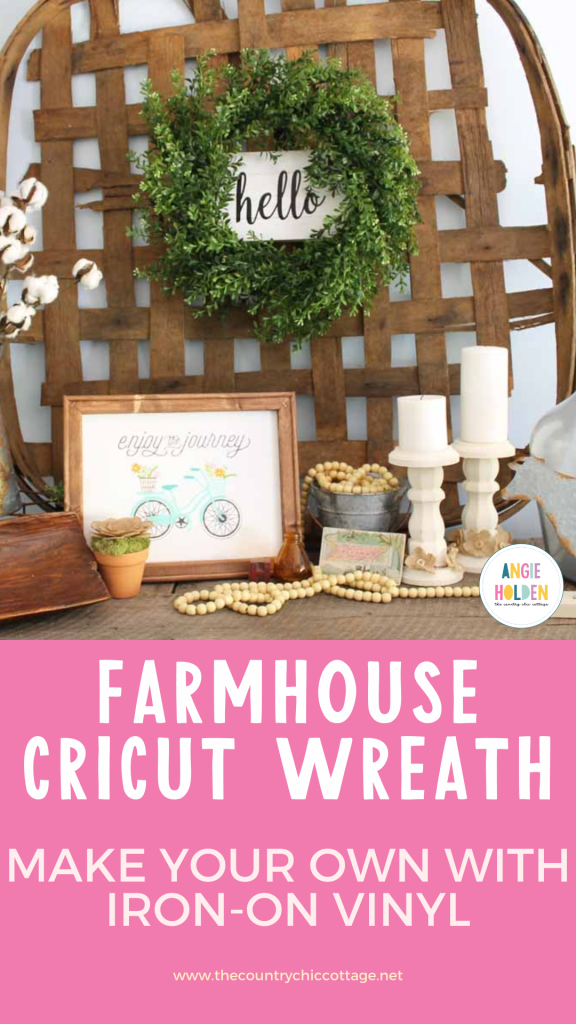 farmhouse cricut wreath
