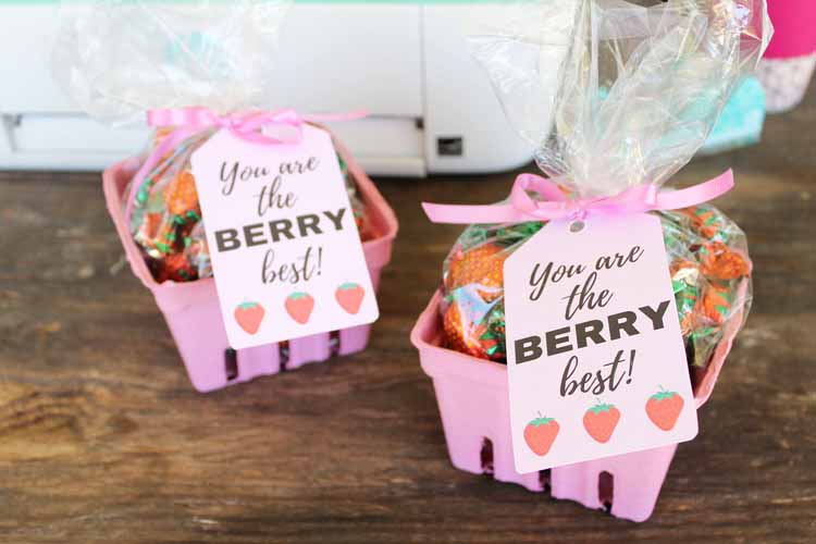 teacher gift in a berry basket