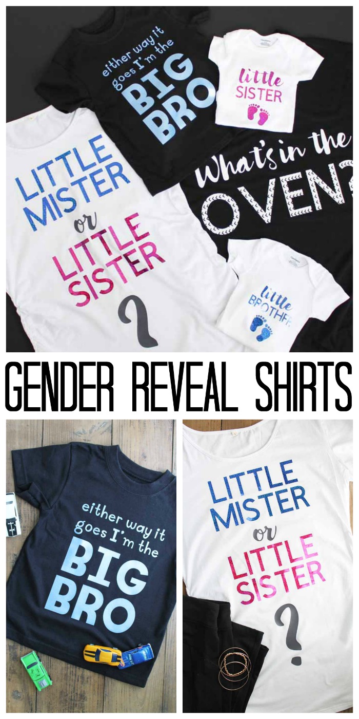 DIY gender reveal shirt designs pin image