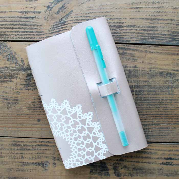 DIY Leather Notepad with Crochet Pouch: Quick Cricut Craft