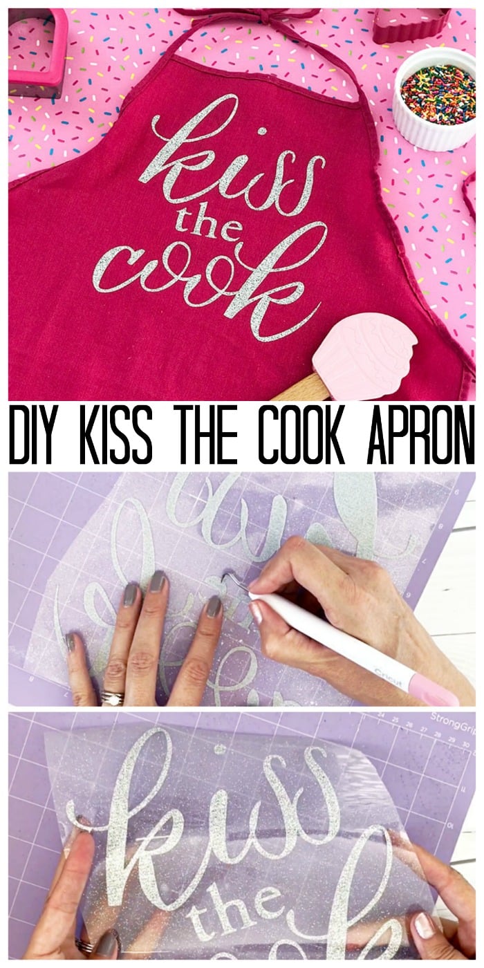 how to make a kiss the cook apron