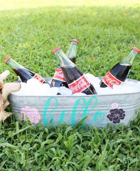 beverage tub in the grass
