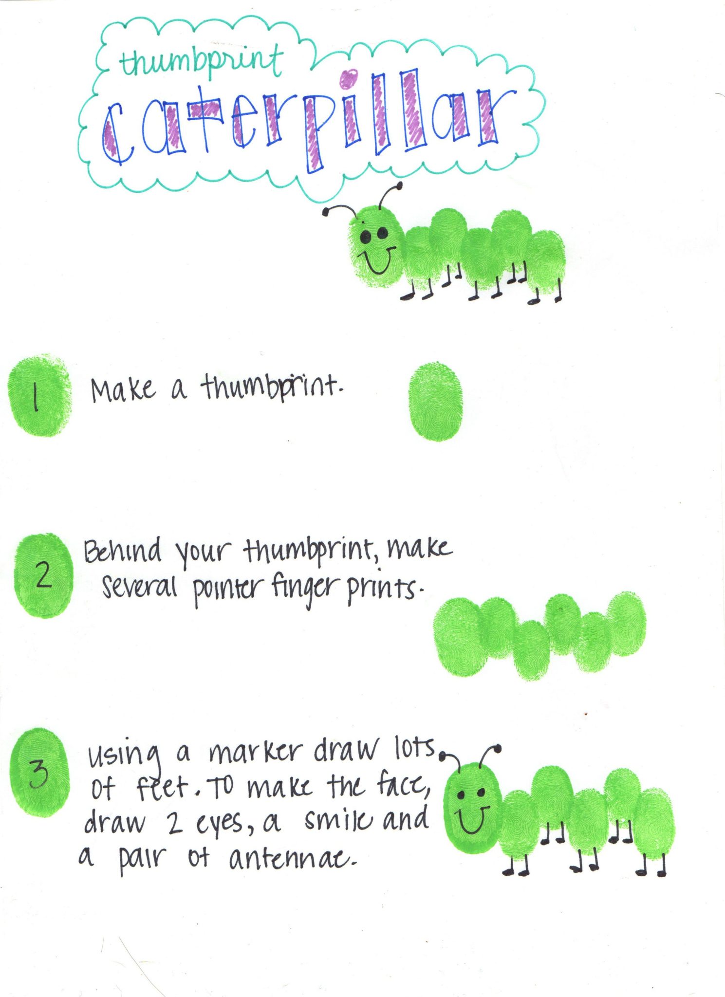 how to draw a fingerprint caterpillar graphic