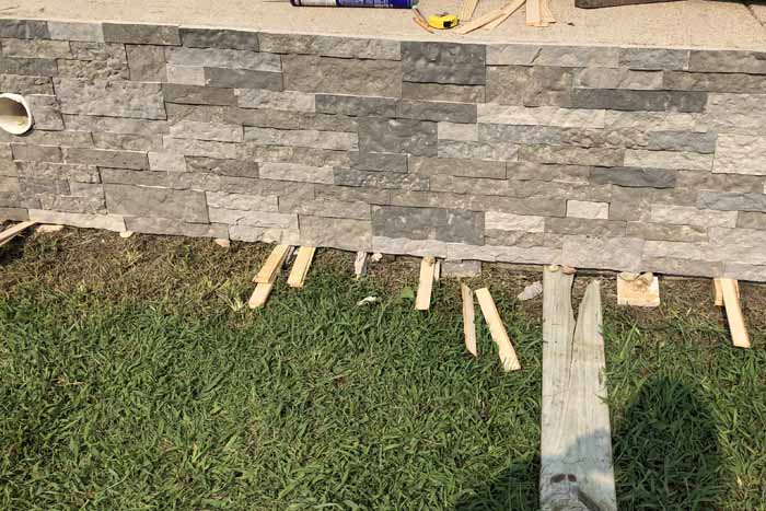 applying airstone to exterior surface