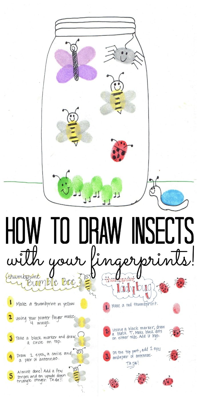 DIY fingerprint paint pads and bugs  Paint pads, Craft activities for kids,  Arts and crafts for kids