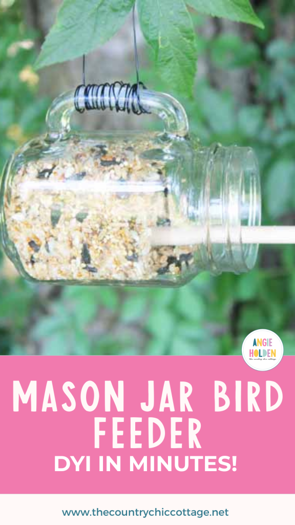 DIY mason jar bird feeder