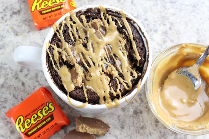 peanut butter chocolate mug cake