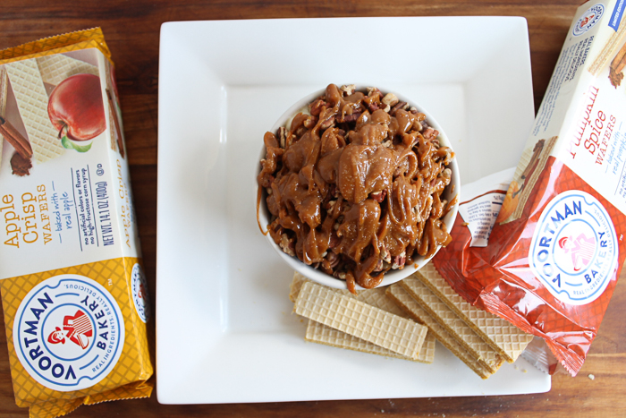 cheesecake dip on a plate with cookies