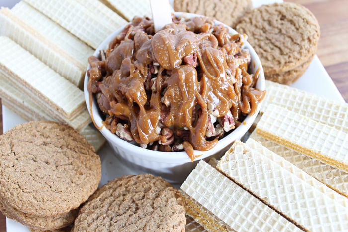 dip on a plate with cookies