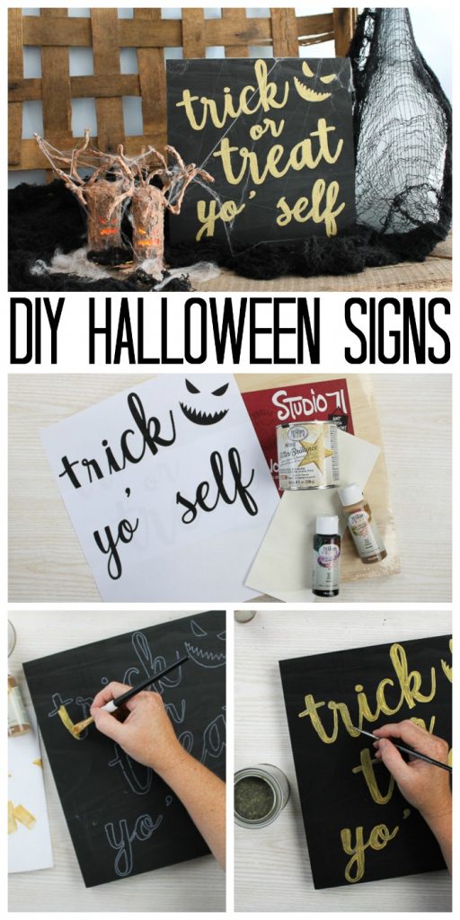 diy halloween signs