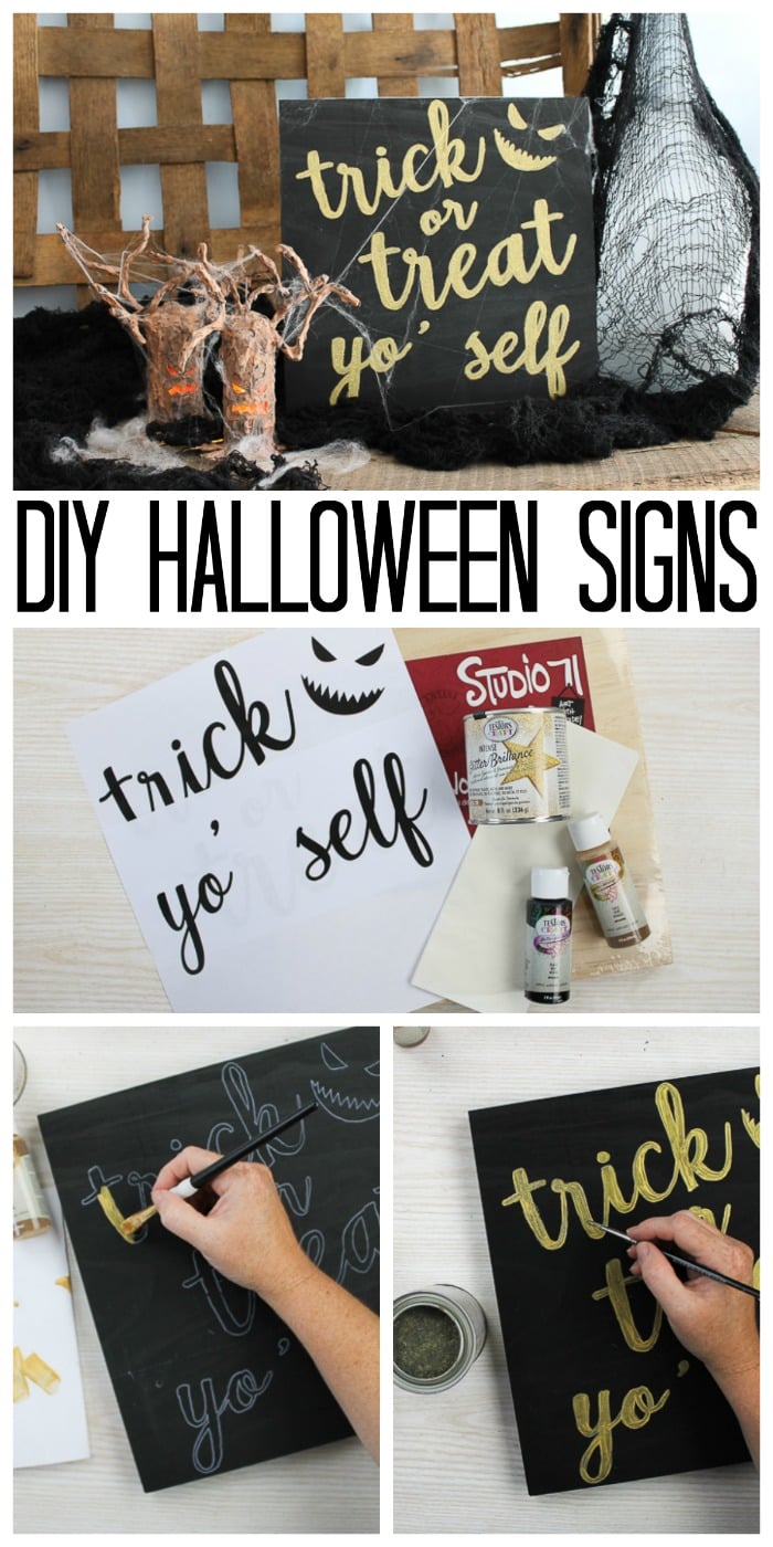 diy halloween signs