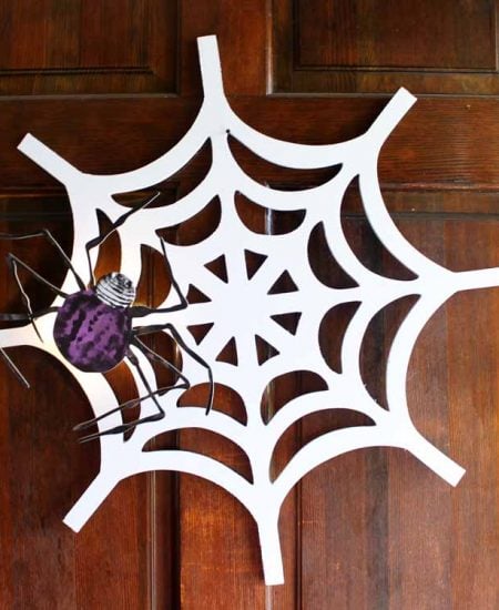 halloween wreath on a door