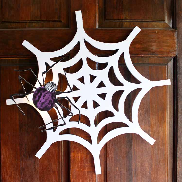 halloween wreath on a door