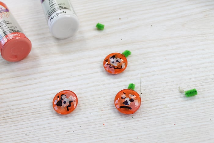 adding stems to glass pumpkins