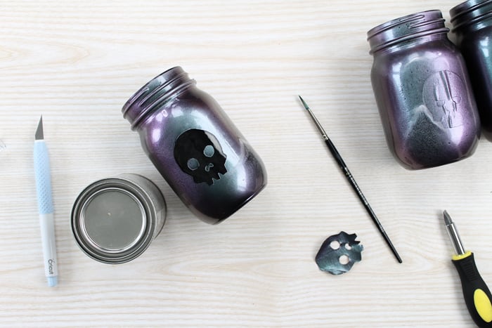 removing paint mask for purple jar