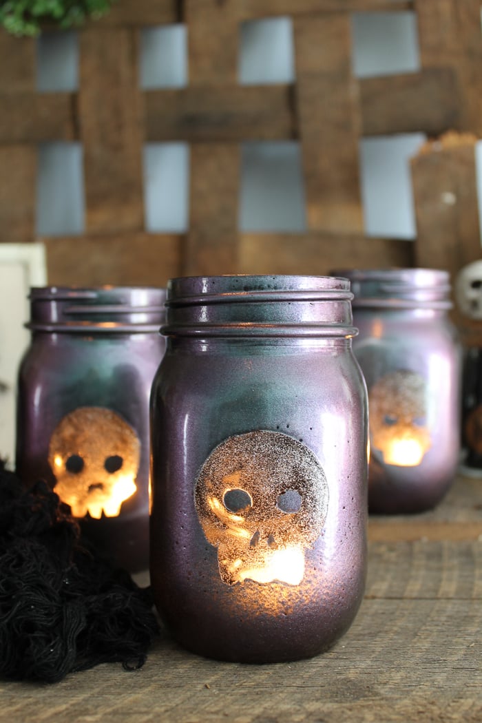 halloween lanterns with candles