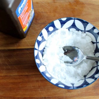 Make your own homemade grout cleaner with household supplies! A great way to clean your home naturally! #allnatural #cleaning