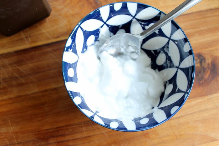 natural grout cleaner in a bowl