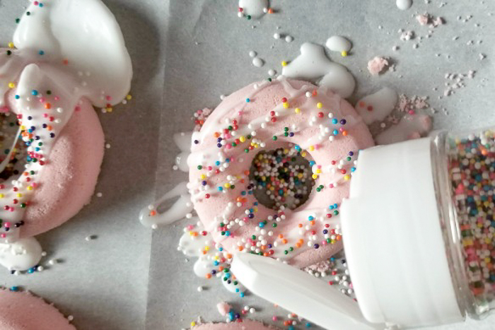 adding a soap glaze to bath bombs