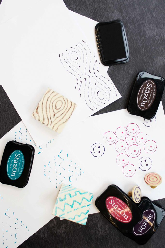 mint-make your own custom stamps - A girl and a glue gun