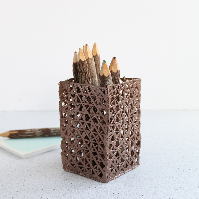 How To Make A DIY Pencil Holder With Hot Glue