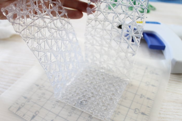 adding sides to pencil holder made with hot glue