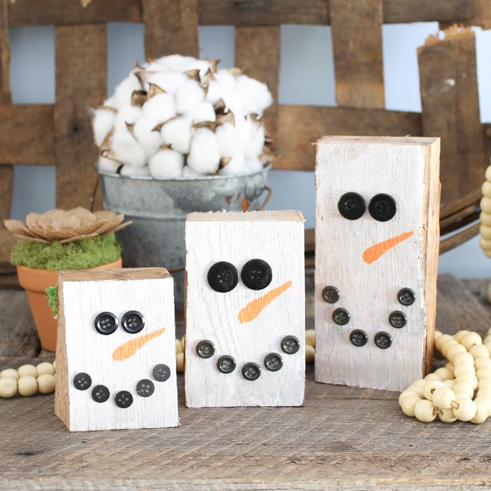 scrap wood projects snowmen