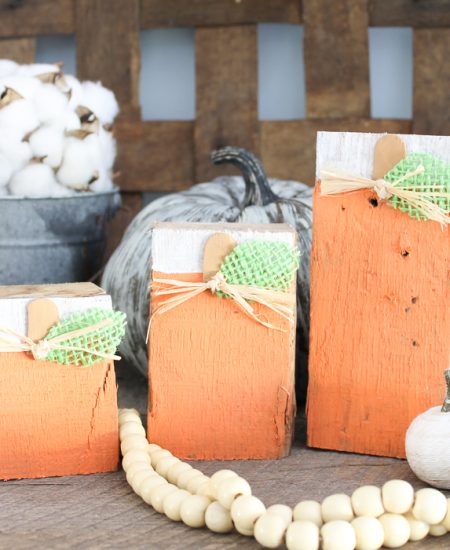 reversible pumpkin and snowmen on scrap wood