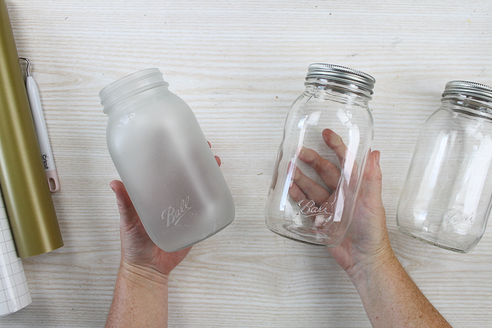 sea glass paint on a mason jar