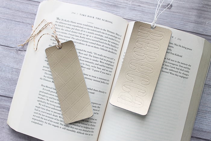 leather bookmark made with a cricut maker