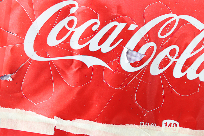 coke can cut by a cricut machine