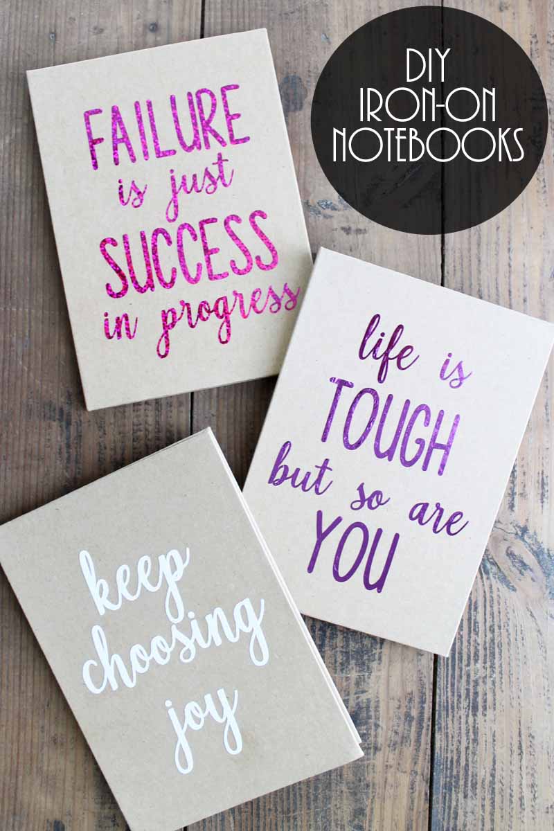 custom notebook made with a cricut