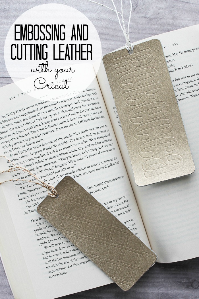 embossing and cutting leather with a cricut maker