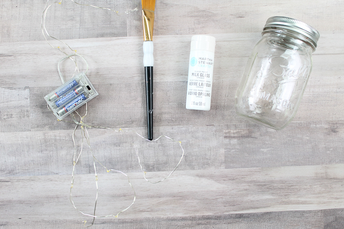 Supplies to make a DIY fairy lantern 