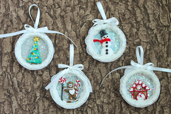 christmas ornaments on a table