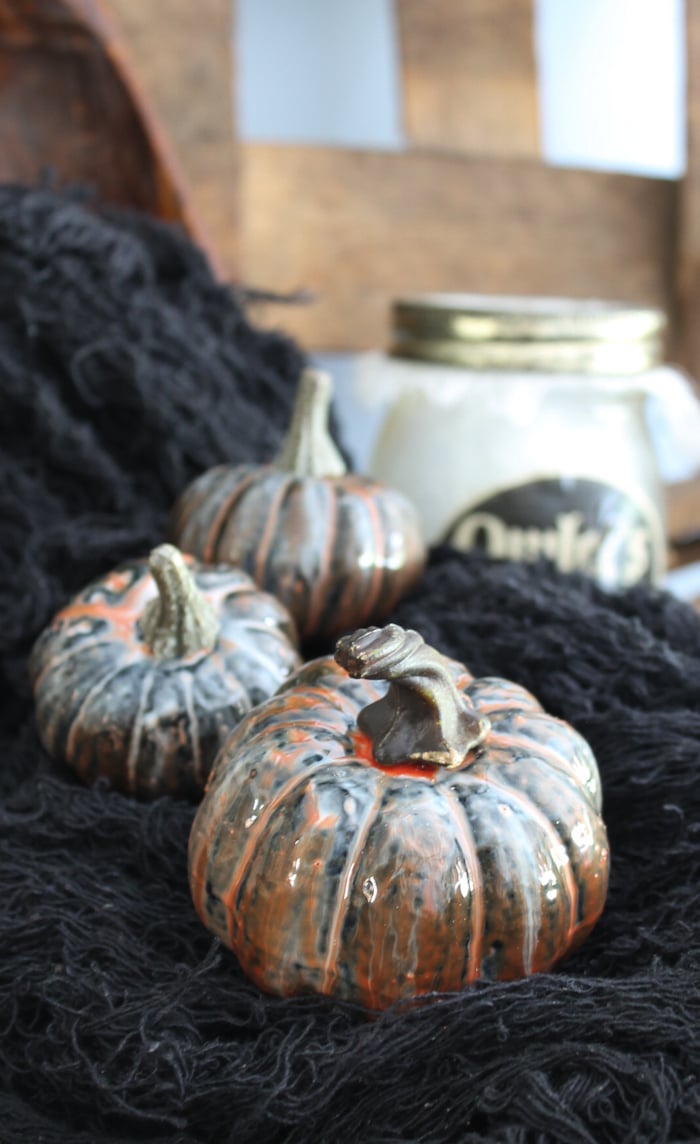marbled pumpkin with resin