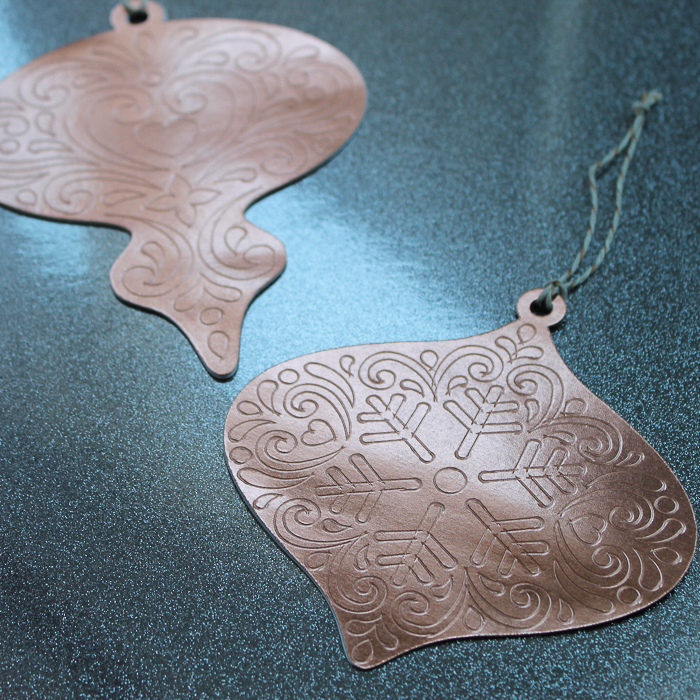 Paper Decorations for Christmas christmas ornaments on a table