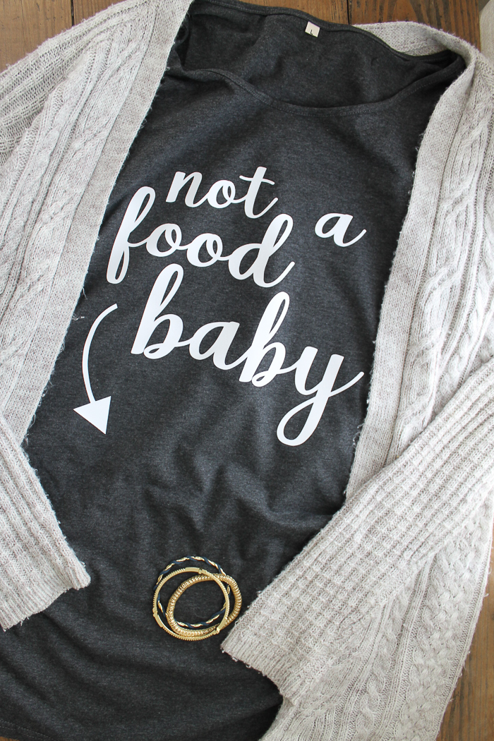 not a food baby maternity shirt