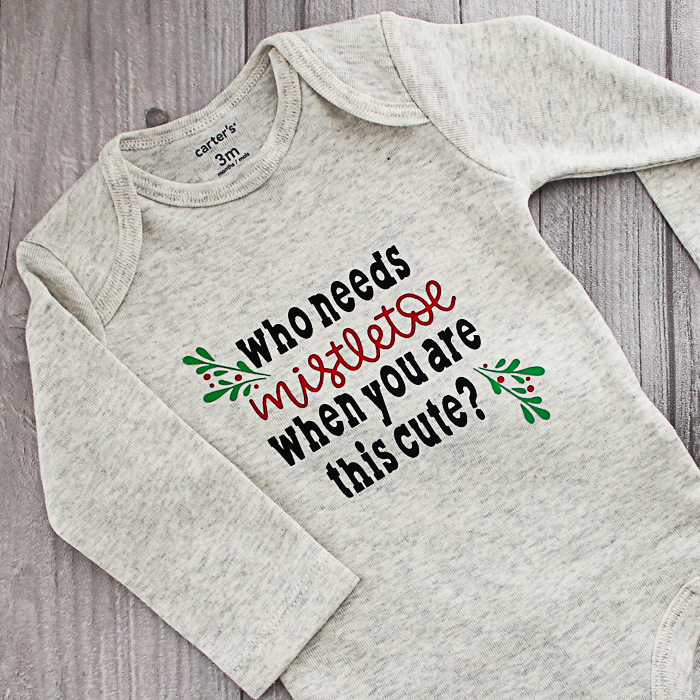 mistletoe onesie craft