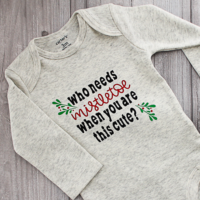 mistletoe onesie craft 