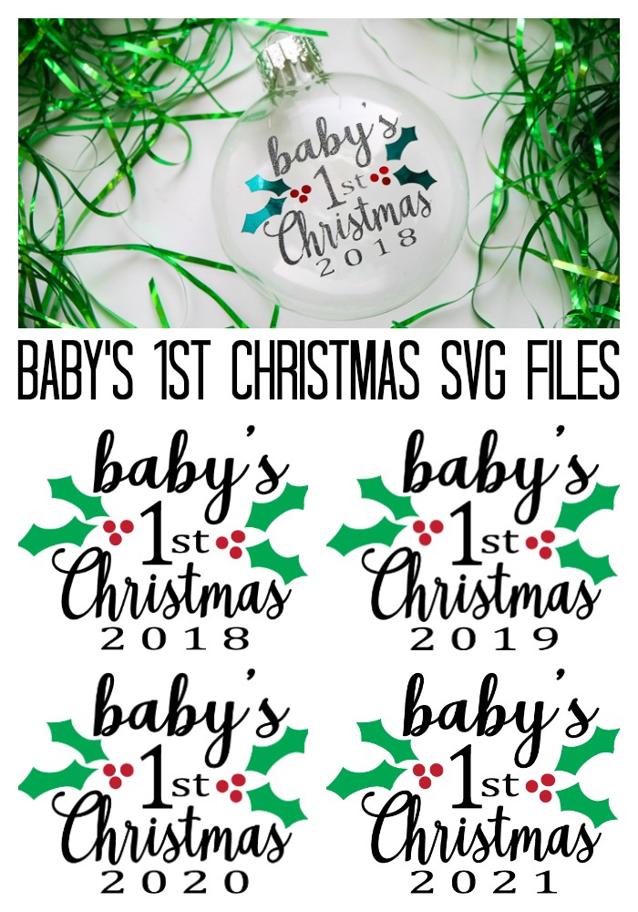 Download Baby's First Christmas Ornament Free SVG File - The Country Chic Cottage