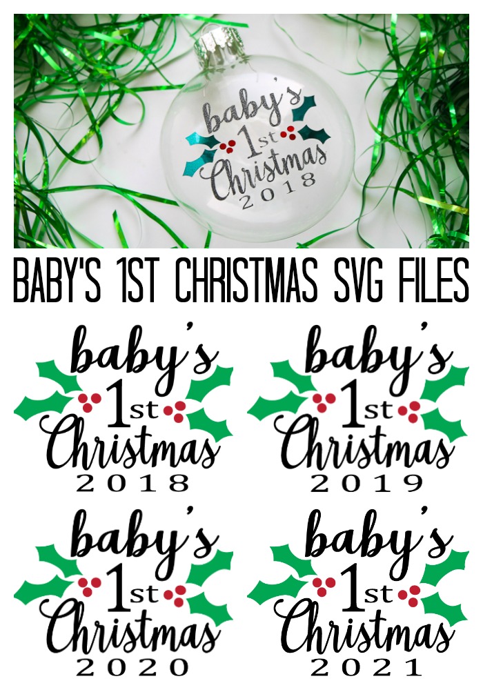 Download Baby's First Christmas Ornament Free SVG File - The ...