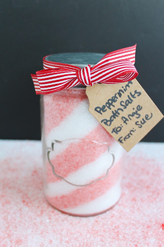 Bath Salts Homemade Gift Idea with Peppermint Angie Holden The