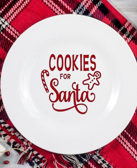 cricut santa plate