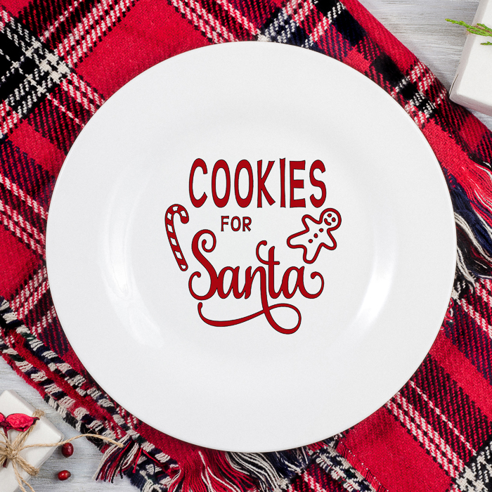 DIY Santa Cookie Plate (with Cricut SVG)