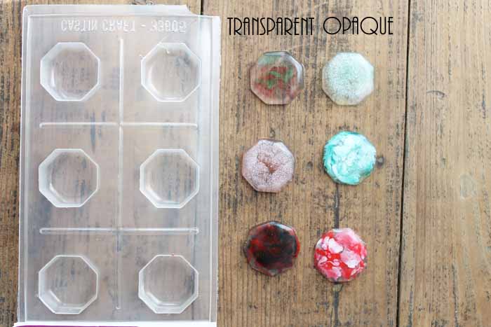 difference between transparent and opaque pigments in resin